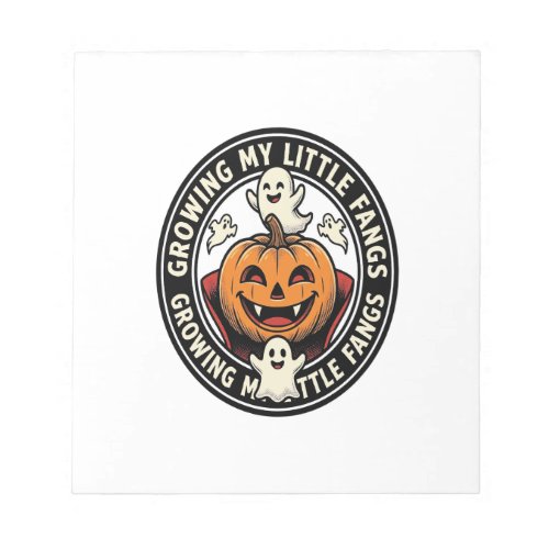 Vampire Pumpkin Badge Growing My Little Fangs_1 Notepad
