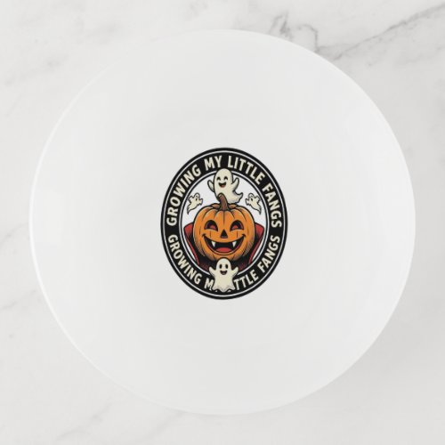 Vampire Pumpkin Badge Growing My Little Fangs_1 Trinket Tray