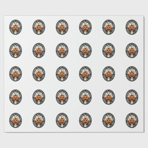 Vampire Pumpkin Badge Growing My Little Fangs_1 Wrapping Paper