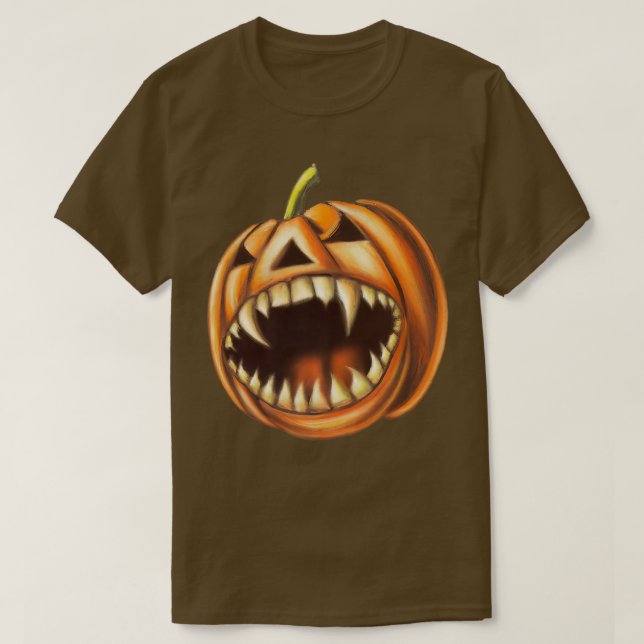 Vampire Pumpkin  JackOLantern  T-Shirt (Design Front)