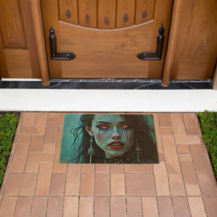 Vampire Queen: Dark Allure Art Fiber Doormat