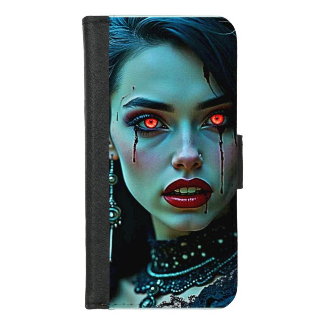 Vampire Queen: Dark Allure Art iPhone Wallet Case (Front)