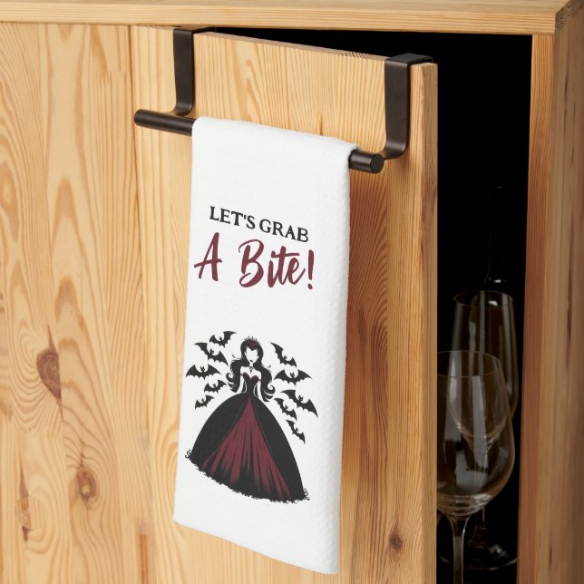 Vampire Queen Halloween Kitchen Towel (Thirds Fold)