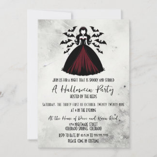 Vampire Queen Halloween Party Invitation