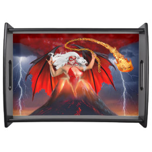 Vampire Rebel Girl: Volcano Escape Serving Tray