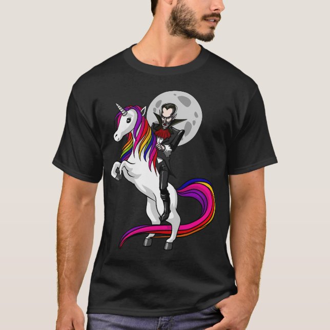 Vampire Riding Unicorn T-Shirt (Front)