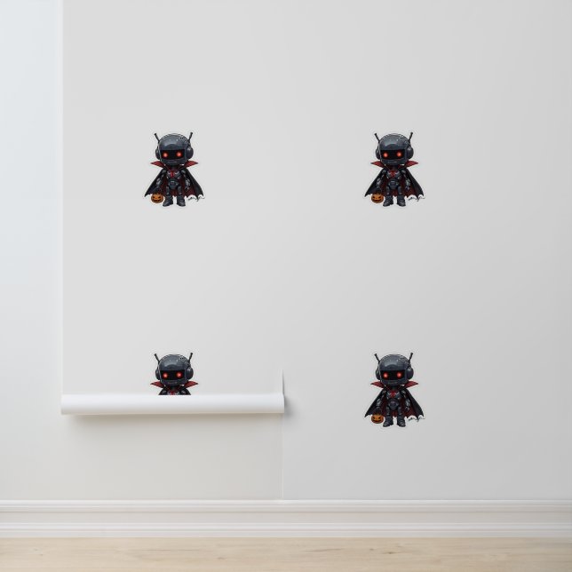 Vampire Robot Halloween Wallpaper Cute Spooky Art Wallpaper (Application)