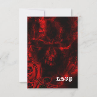 Vampire Roses Goth Wedding RSVP Card