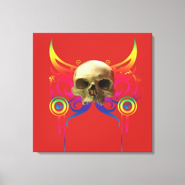 Vampire Skull Canvas Print (Front)
