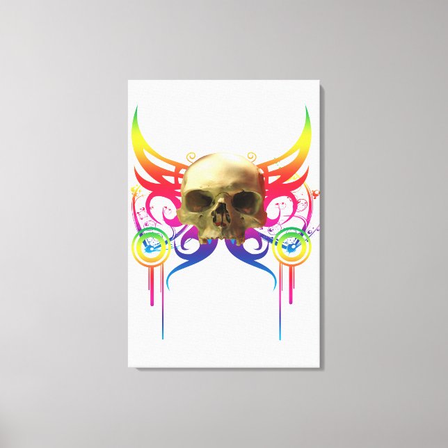 Vampire Skull Canvas Print (Front)