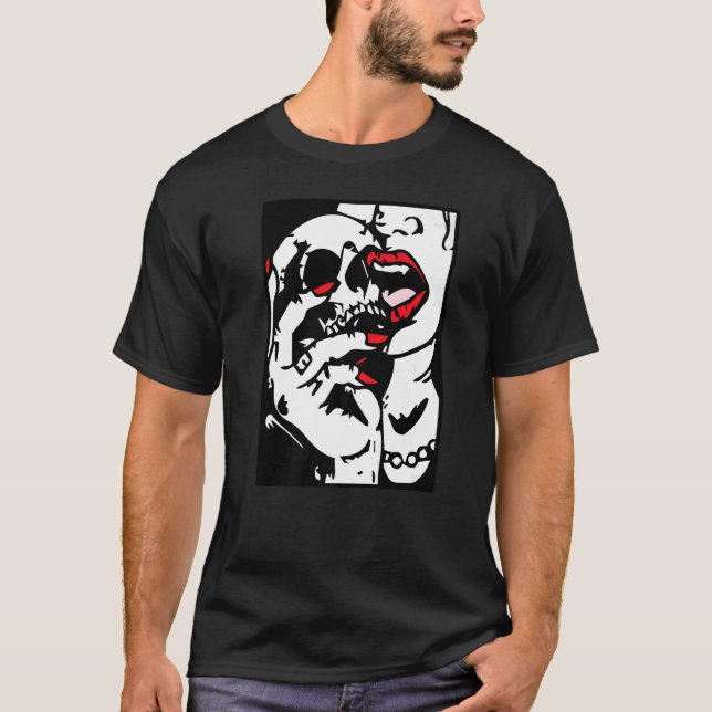 Vampire Skull Tattoo T-Shirt (Front)