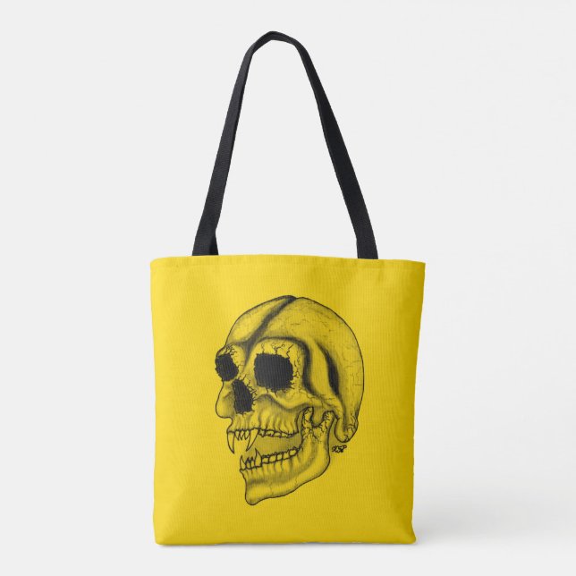 Vampire Skull Tote Bag (Back)