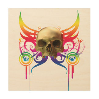 Vampire Skull Wood Wall Art