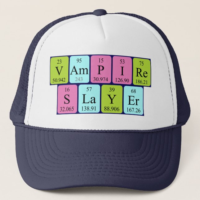 Vampire Slayer periodic table phrase hat (Front)