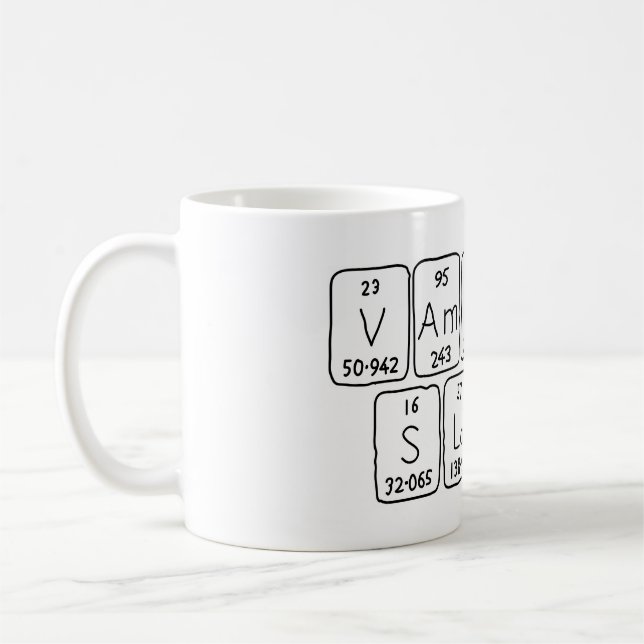 Vampire Slayer periodic table phrase mug (Left)