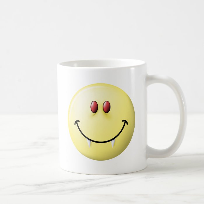 Vampire Smiley Face Coffee Mug