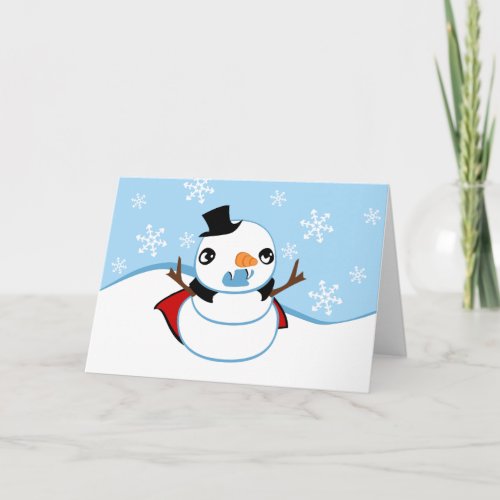 Vampire Snowman Holiday Card