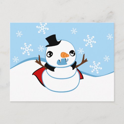 Vampire Snowman Postcard