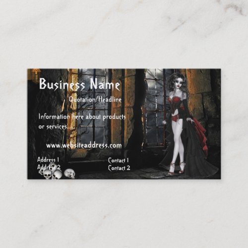 Vampire Standing in the Window Light Business Card