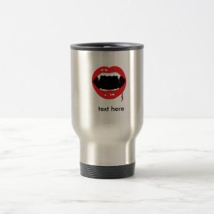 Vampire Teeth Goth Halloween Travel Drinking Mug