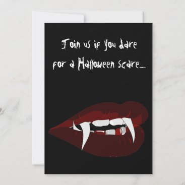 Vampire teeth Halloween Party Invitations