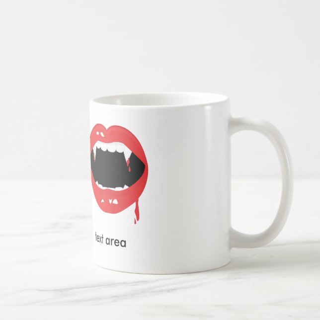 Vampire Teeth Mouse Halloween Goth Coffee Mug Cup (Right)