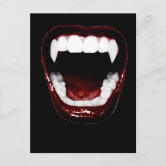 "Vampire Teeth" Postcard (Front)