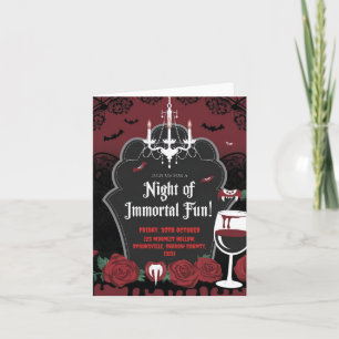 Vampire-Themed Halloween Invitation 