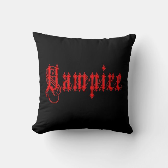 Vampire Throw Pillow (Front)