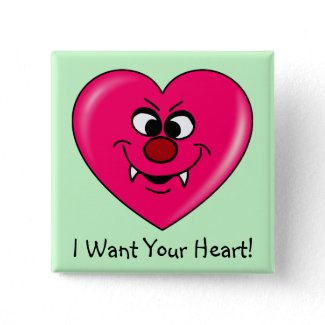 Vampire Valentine: Give your heart to me button