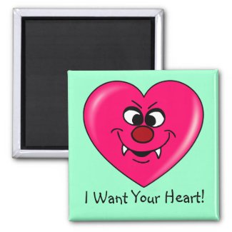 Vampire Valentine: Give your heart to me magnet