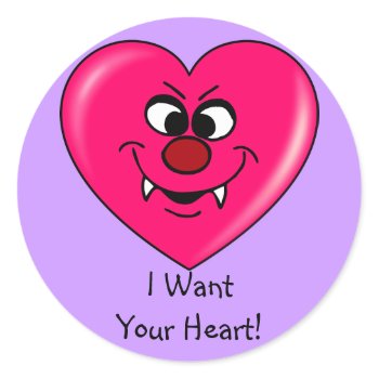 Vampire Valentine: Give your heart to me sticker