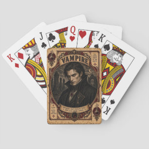 Vampire, Vintage Circus Monsters Poker Cards