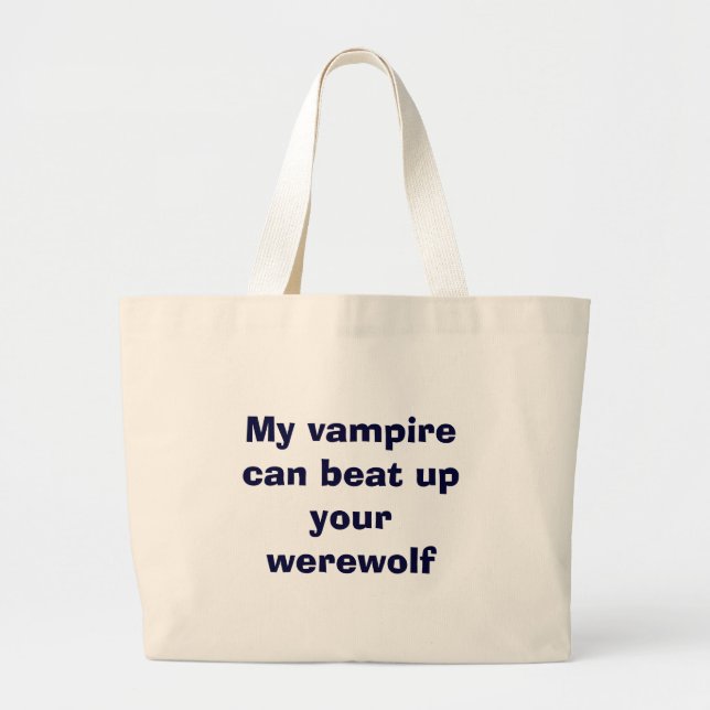 vampire vs. werewolfs large tote bag (Front)