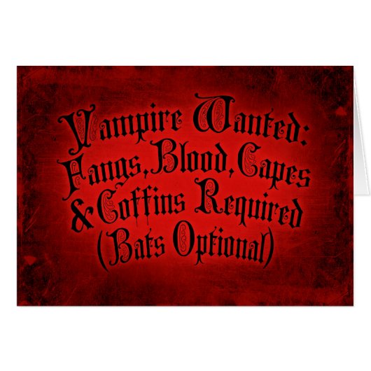Vampire Wanted Cards (Front Horizontal)