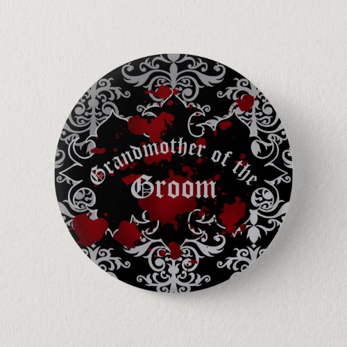 Vampire wedding grandmother of the bride or groom button