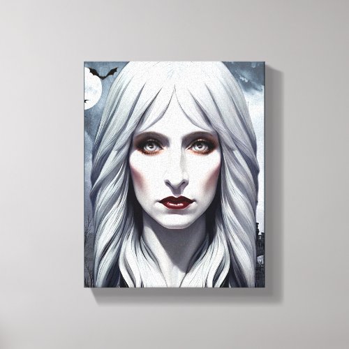 Vampire Witch Woman Fantasy Dark art  Canvas Print