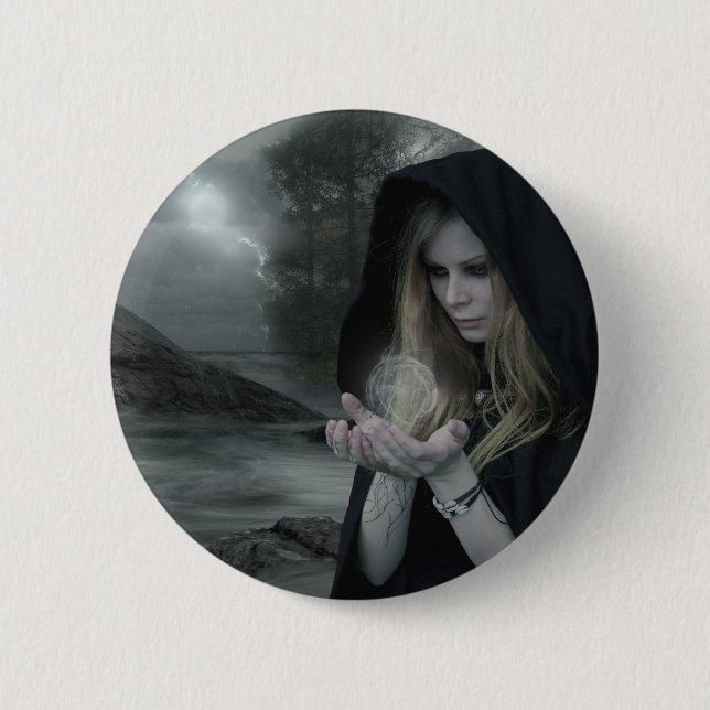 Vampire & Witchcraft Button (Front)