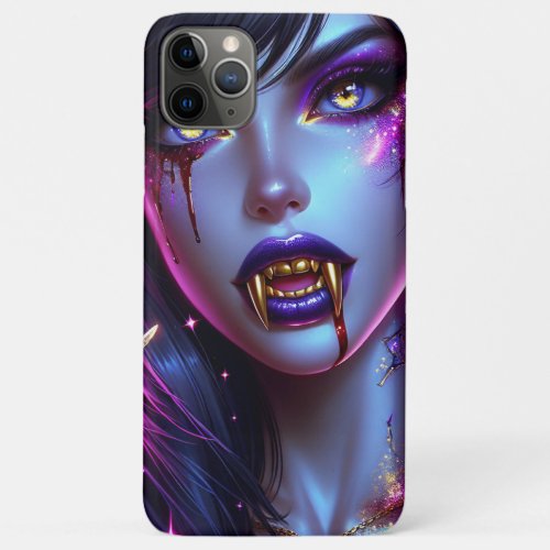 Vampire with Gold Fangs Ai Art iPhone 11 Pro Max Case