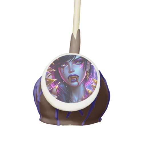 Vampire with Gold Fangs Halloween Party Cake Pops