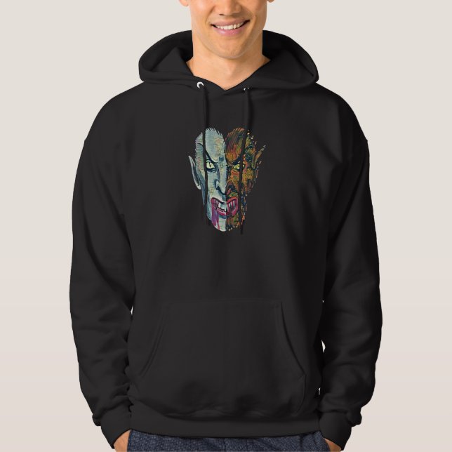 Vampire Wolf Werewolf Halloween Kids Boys Girls Me Hoodie (Front)