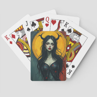Vampire woman poker cards