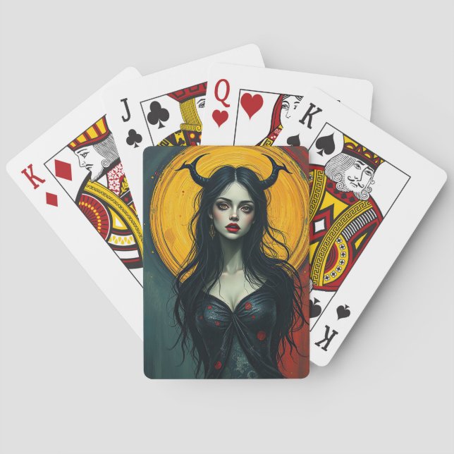 Vampire woman poker cards (Back)