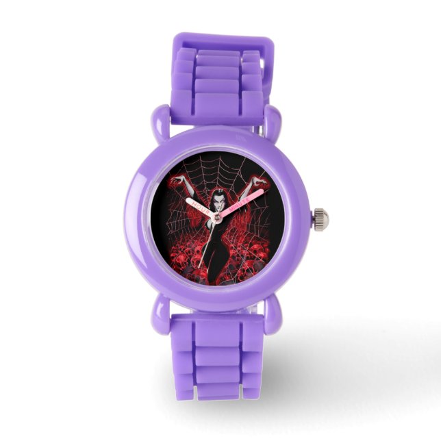 Vampire Woman Spider web gothic Watch (Front)