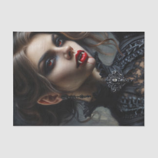 Vampire Woman With Fangs Gothic Tissue Paper