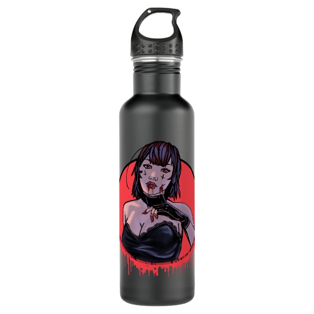 Vampire Women Vampire Hybrid Lover Pastel Gothic 6 Stainless Steel Water Bottle (Front)