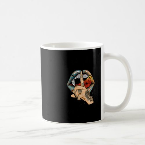 Vampire Womens Halloween Thick Thighs Spooky Vibes Coffee Mug