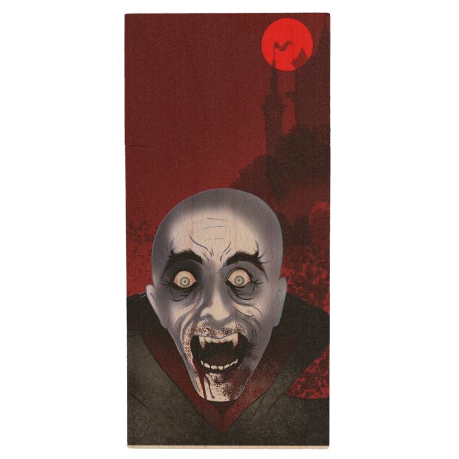 Vampire  wood flash drive (Front Vertical)