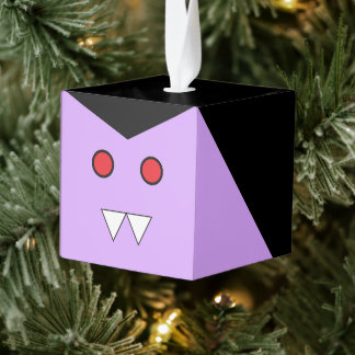 Vampire Wooden Cube Halloween Ornament
