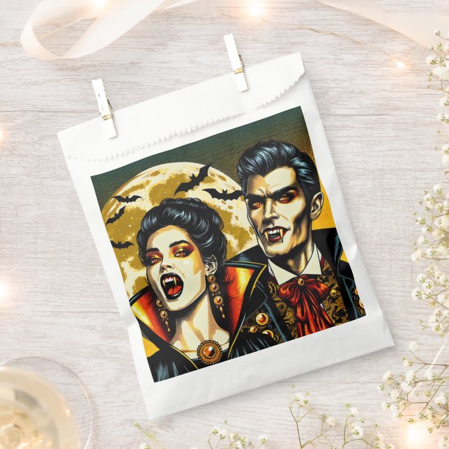 Vampires and Bats Halloween Party  Favor Bag (Clipped)